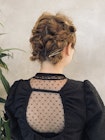 ボブツインお団子ヘアアレンジ/結婚式お呼ばれヘア【shiho】