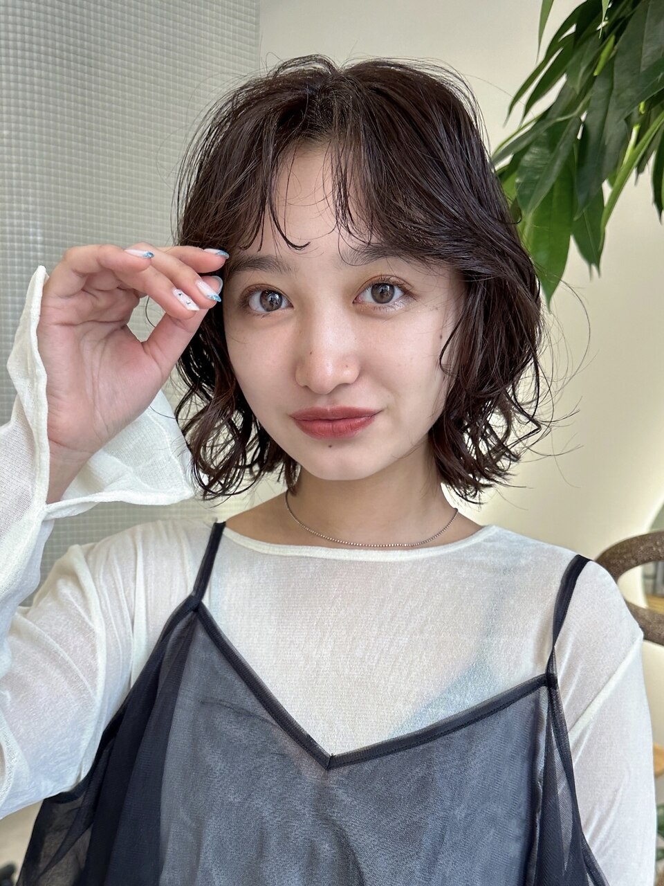 おしゃれパーマレイヤーパーマコテ巻き風パーマパーマヘア