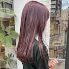 ブリーチなしダブルカラーでラベンダーピンク/落合