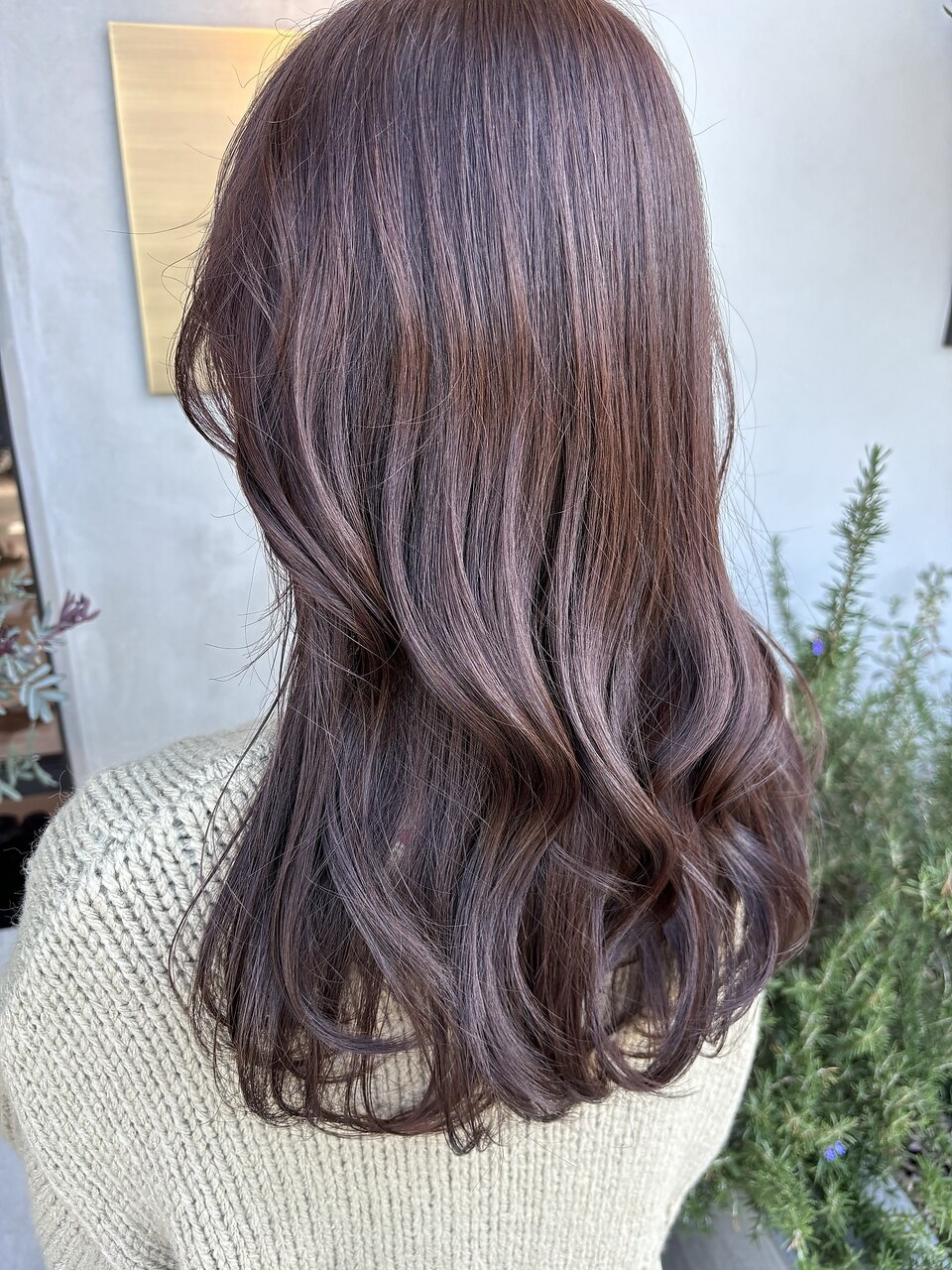 ブリーチなし ラベンダーベージュ フェミニンロング 【20/30代】