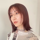 オレンジブラウン/ベージュ/切りっぱなしボブ/似合わせカット
