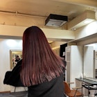 ブリーチなしダブルカラーで作るバーガンディー