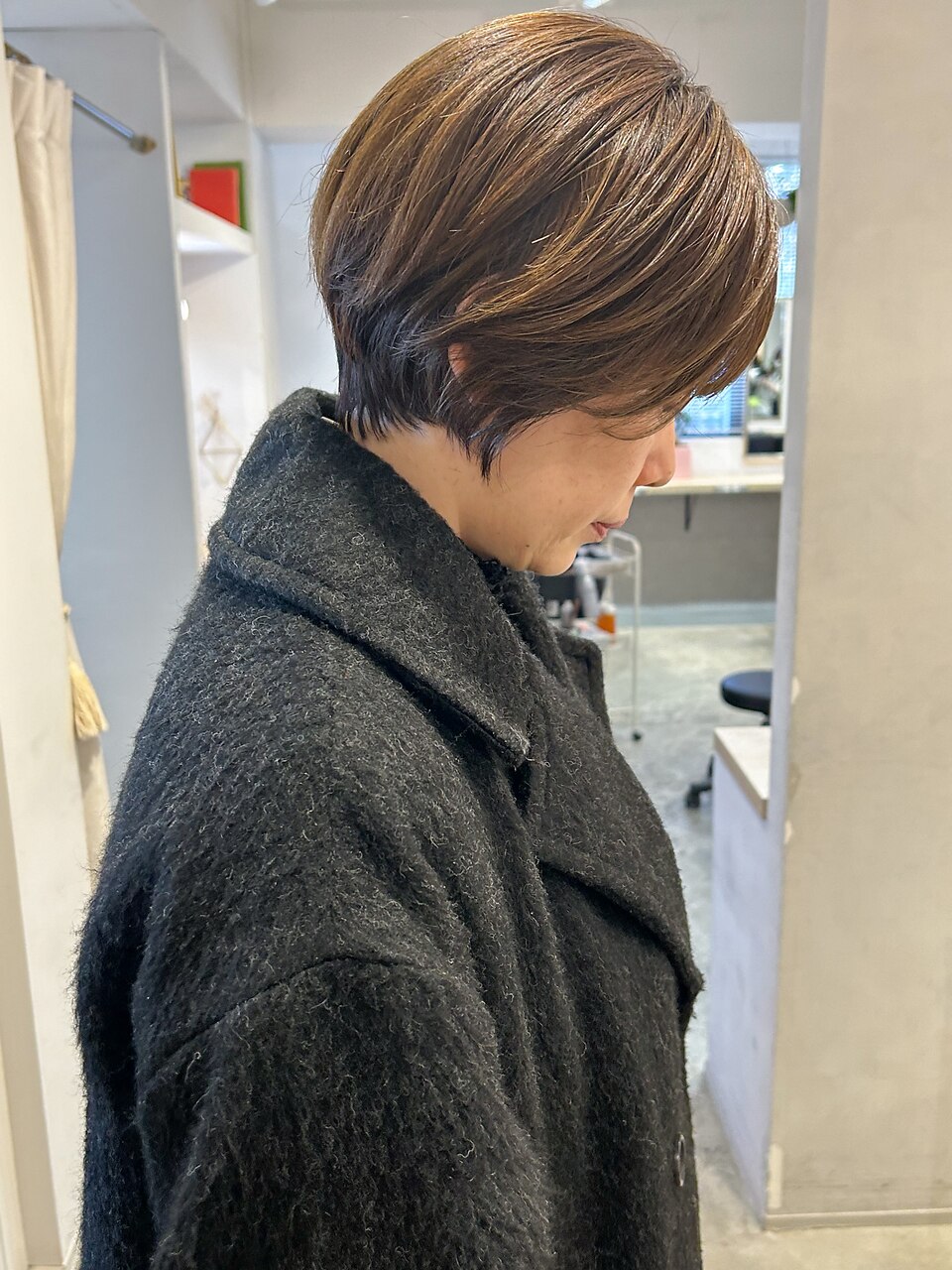 ショートボブ/ハイライト/白髪ぼかし/似合わせカット