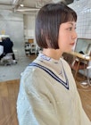 コンパクトボブ×ラベンダーブラウン