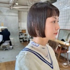 コンパクトボブ×ラベンダーブラウン