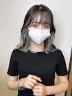 イメチェン 丸型 インナーカラー ハッシュカット　美髪