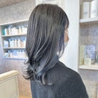 福山caaryブルージュグレージュインナーカラーくびれレイヤー