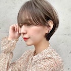 前髪あり小顔つや髪顔まわり簡単スタイリングショートボブヘア