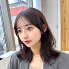 似合わせミディアムレイヤー ワンカールシースルー小顔カット#