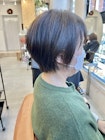 脱白髪染めショートボブ×白髪ぼかしハイライト×髪質改善カラー