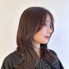 2wayバング × くびれヘア × ラベンダーブラウン