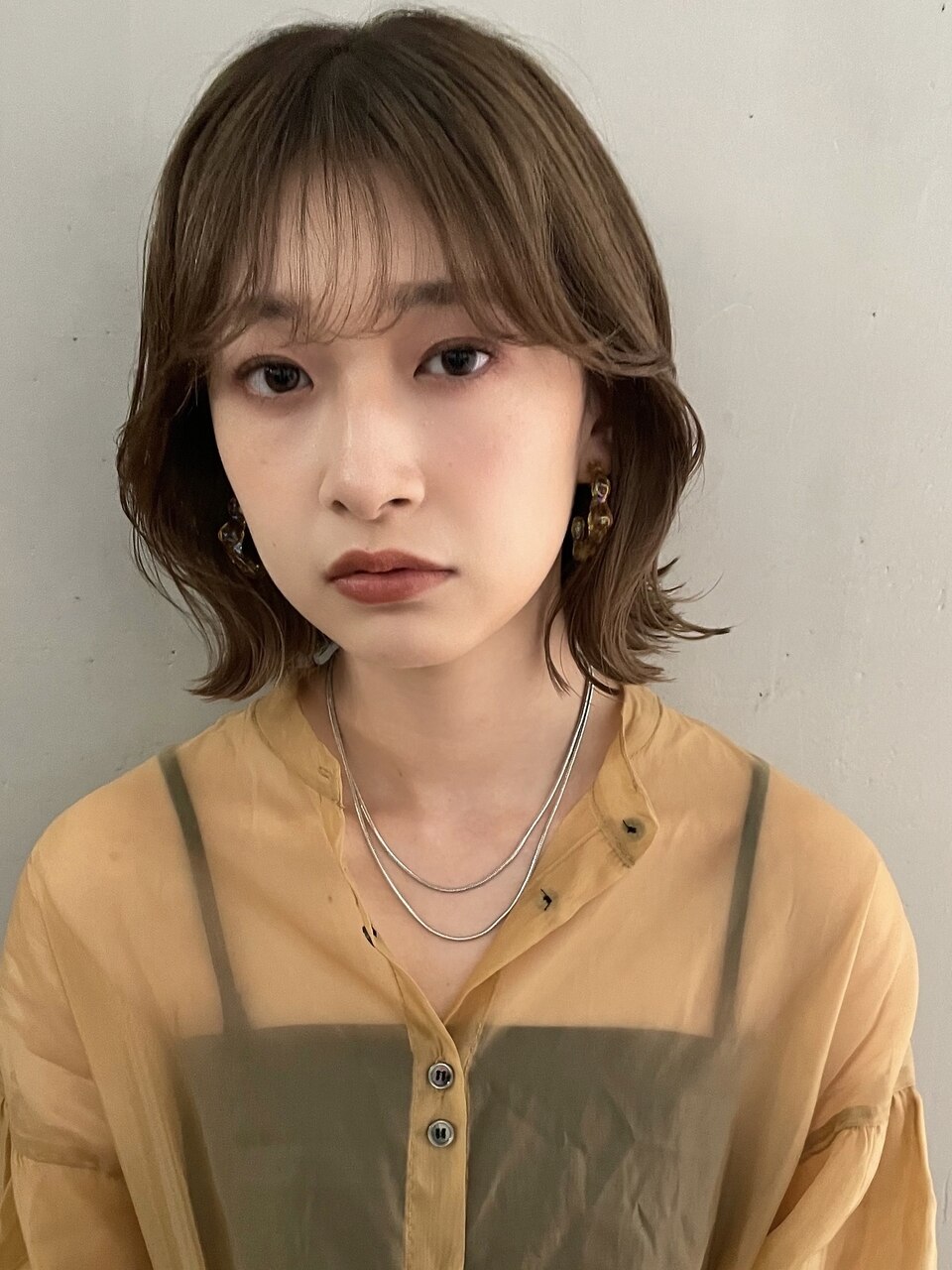 流れる顔まわりくびれボブ【肥田亜沙美】