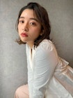 【 ミディアム × レイヤー × ピンクメイク 】浅野美紀
