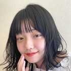 ボブパーマ/ぱっつん前髪/前髪パーマ/池袋駅/黒髪/くびれヘア