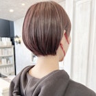 福山市美容室Caary春ヘア艶ミニボブパープルブラウンカラー
