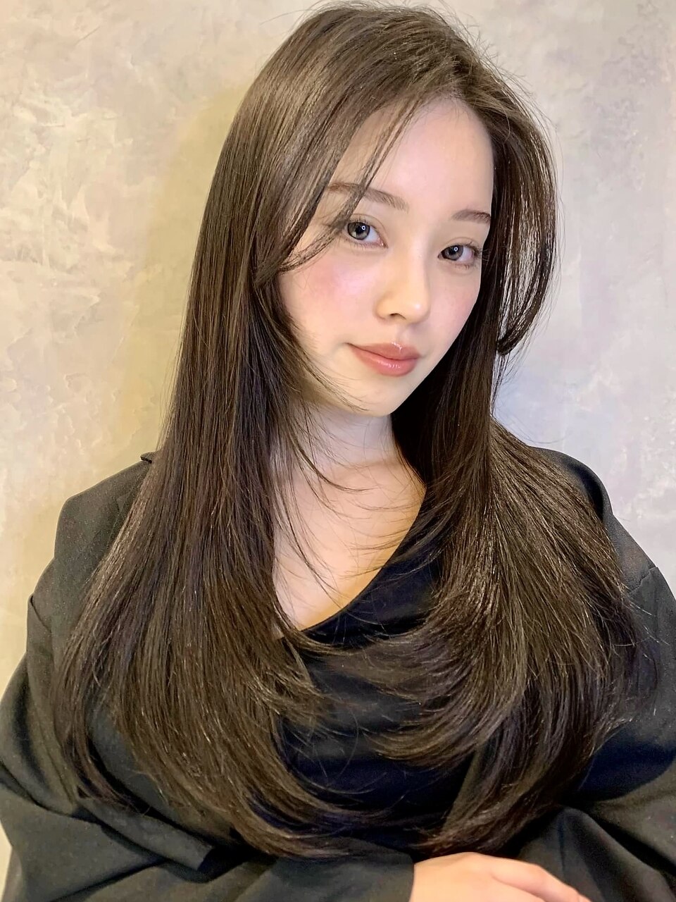 韓国風へア 似合わせカットくびれヘアワンホンヘアA0229