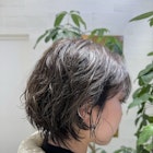 ショートボブ/ニュアンスパーマ/ショートパーマ/極細ハイライト