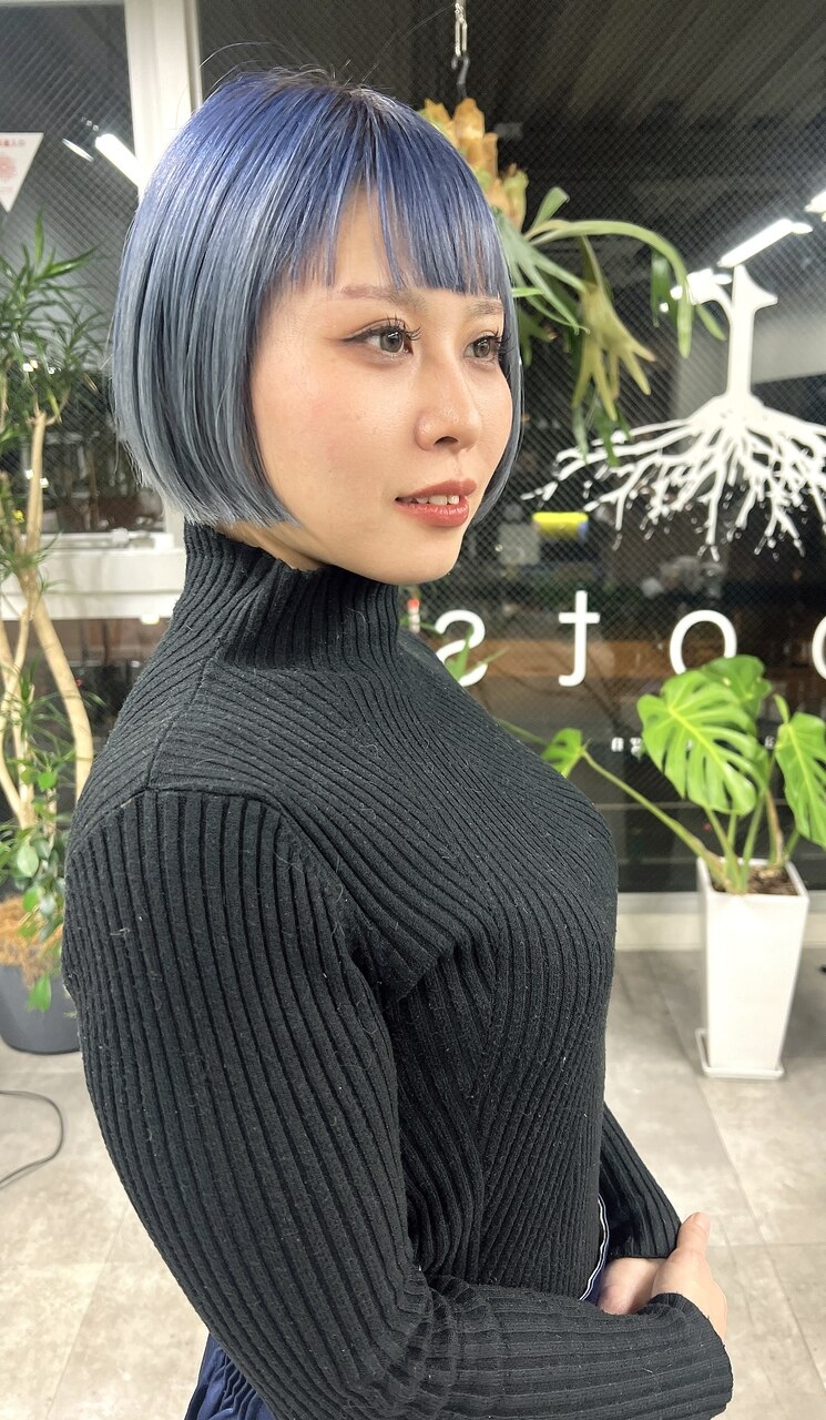 西区新町美容室★roots★20代30代40代ブリーチダブルカラーボブ