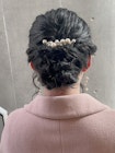 後れ毛三つ編み込みシニヨン結婚式二次会ヘアアレンジアップ☆