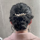 後れ毛三つ編み込みシニヨン結婚式二次会ヘアアレンジアップ☆