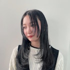 韓国ヘア/ブルーブラック/レイヤースタイル/似合わせ/姫カット