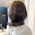 福山人気くびれ鎖骨ミディアムヘア韓国風ショコラブラウン巻き髪