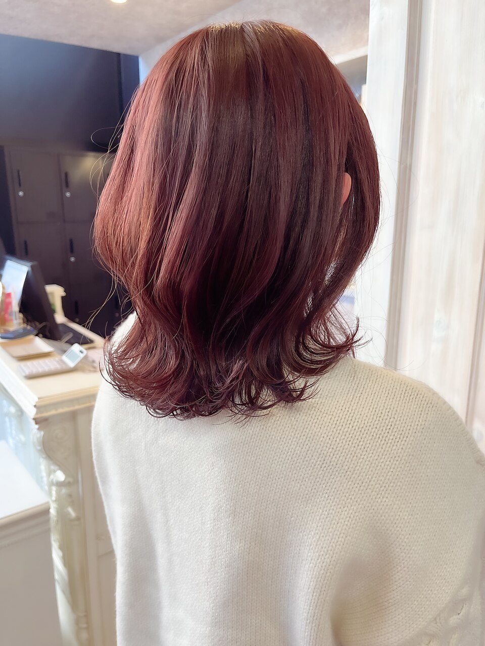 福山人気ピンクベージュブリーチなし春カラー10代20代30代40代