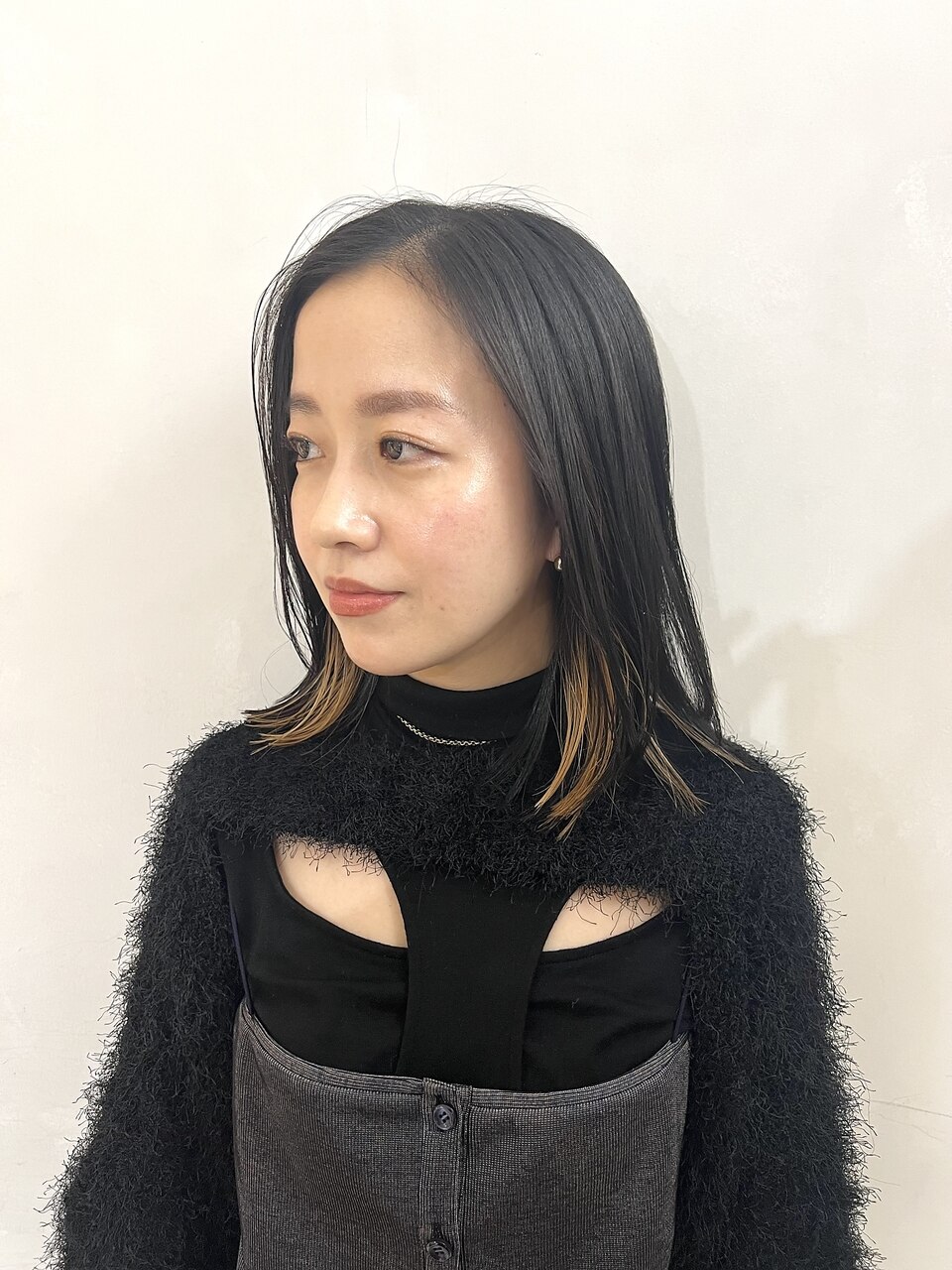 小森谷,切りっぱなしボブ,インナーカラー,美髪,グレージュg25