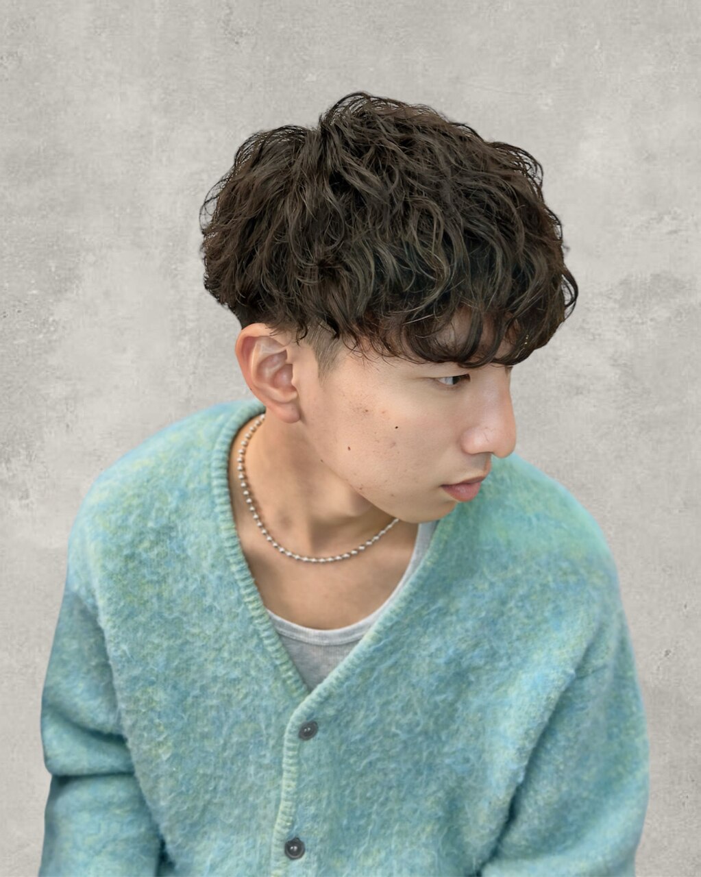 マッシュ×波巻きパーマ