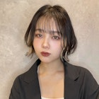 韓国ボブ フェイスレイヤーインナーカラーイヤリングカラーA0329