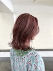 小森谷,切りっぱなしボブ,美髪,ピンクブラウンピンクカラーg100