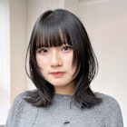 フェイスレイヤー_ピンクブラウン切りっぱなしボブ_ba484811