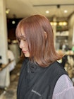 [yuuki]レイヤーボブとピンクベージュ