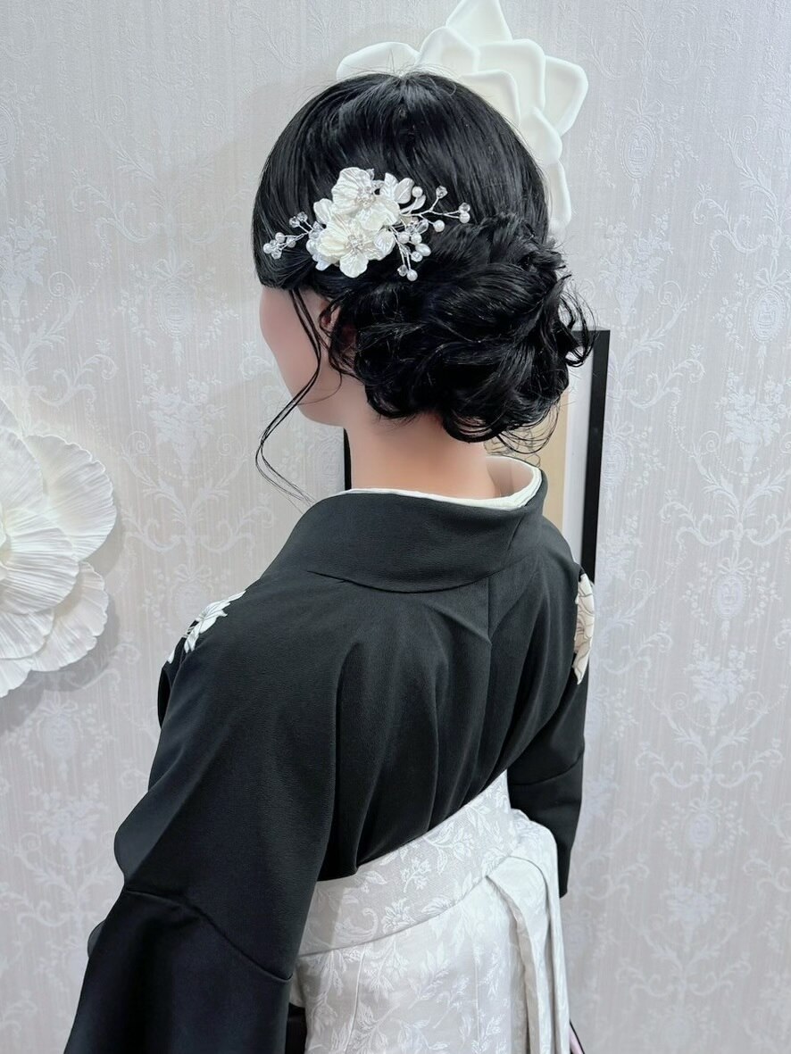 卒業式 袴着付け アップスタイル