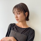 切りっぱなしボブ/丸みショート/美髪/ピンクブラウン/柏