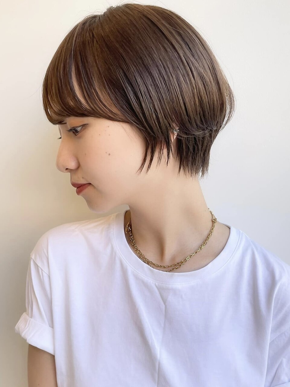 大人可愛い20代30代マッシュショートチョコレートカラーA0422