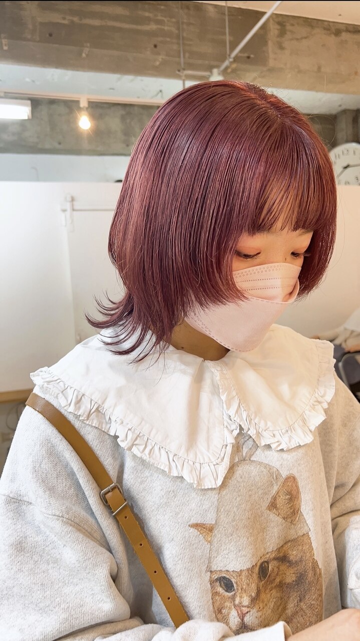 ウルフ×ワインレッド
