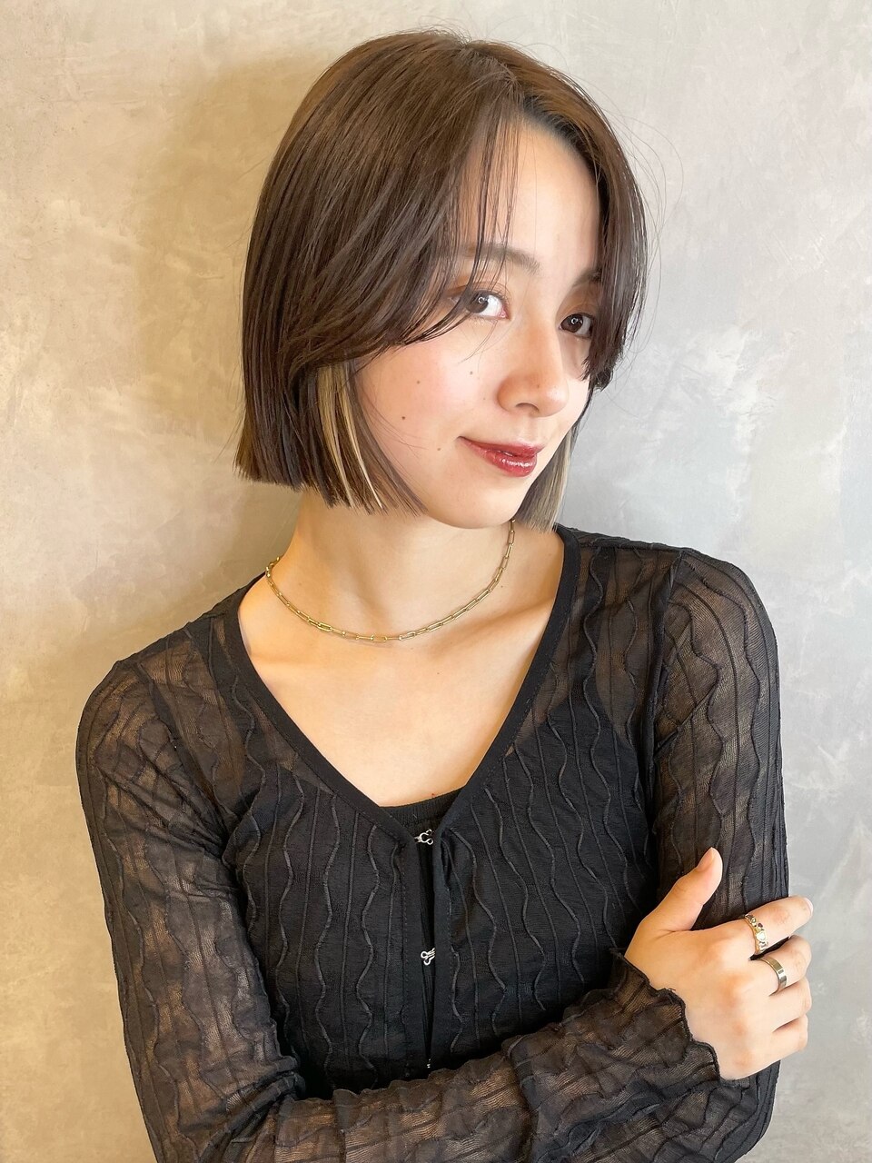 切りっぱなしボブ 美髪似合わせカット くびれボブ M0426