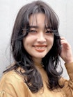 愛されロングのニュアンスレイヤー 前髪カット レイヤー30代40代