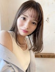 クールベージュ×シースルーバング×ナチュラルボブ