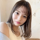 クールベージュ×シースルーバング×ナチュラルボブ