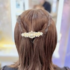 結婚式二次会パーティーお呼ばれねじりハーフツイン