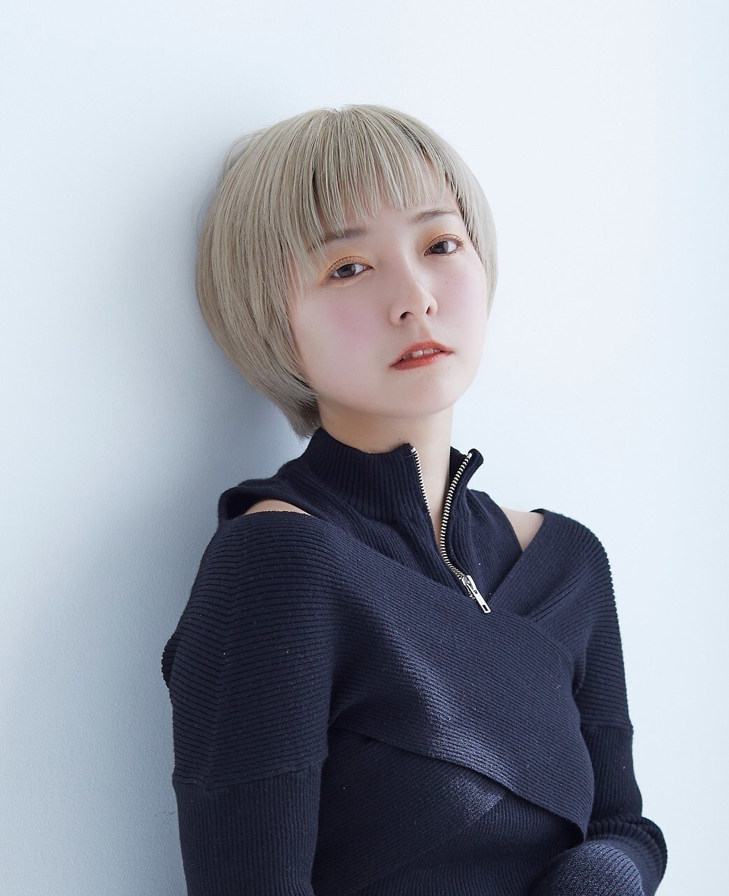 【La fith】丸みショート×プラチナブロンド