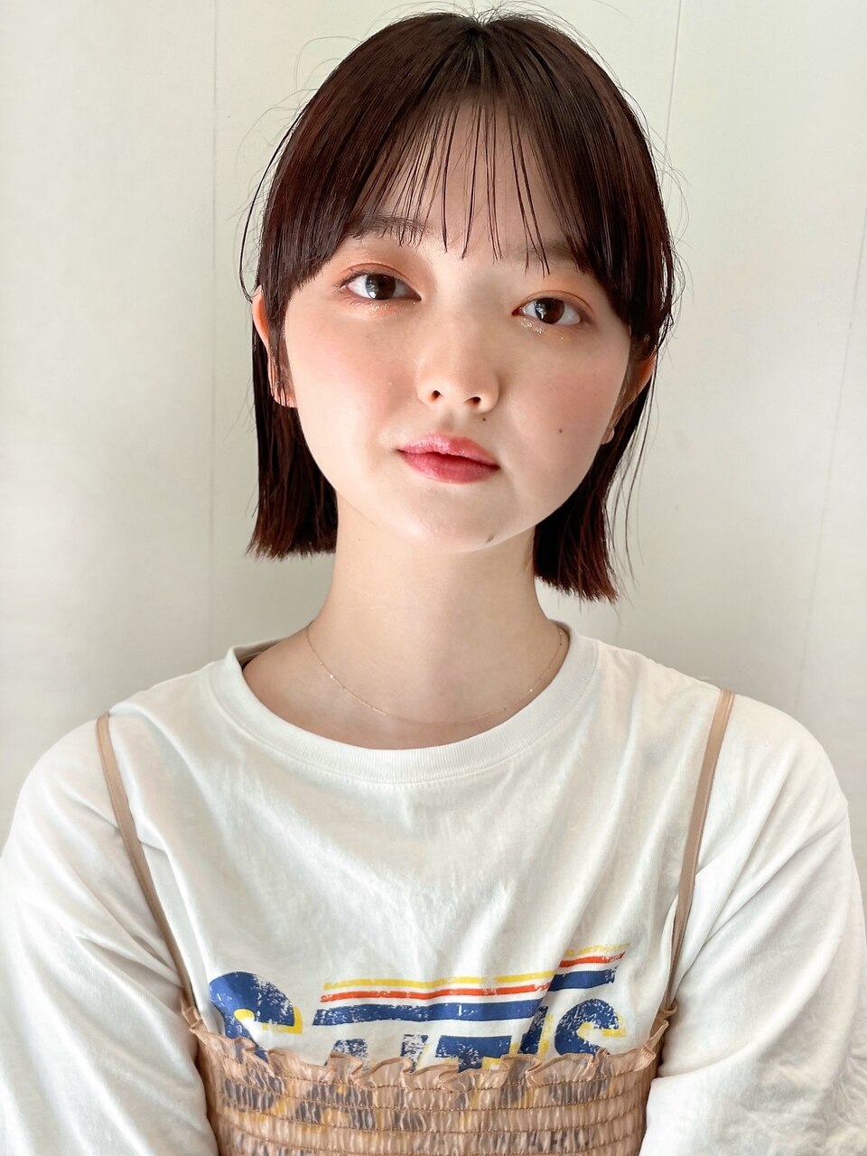切りっぱなしボブ ミニボブ 大人ボブ シースルーバング