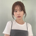 結んでも可愛いフェイスレイヤー/ベージュ/シースルーバング