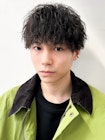 波巻きパーマメンズツイストスパイラルパーマツーブロック