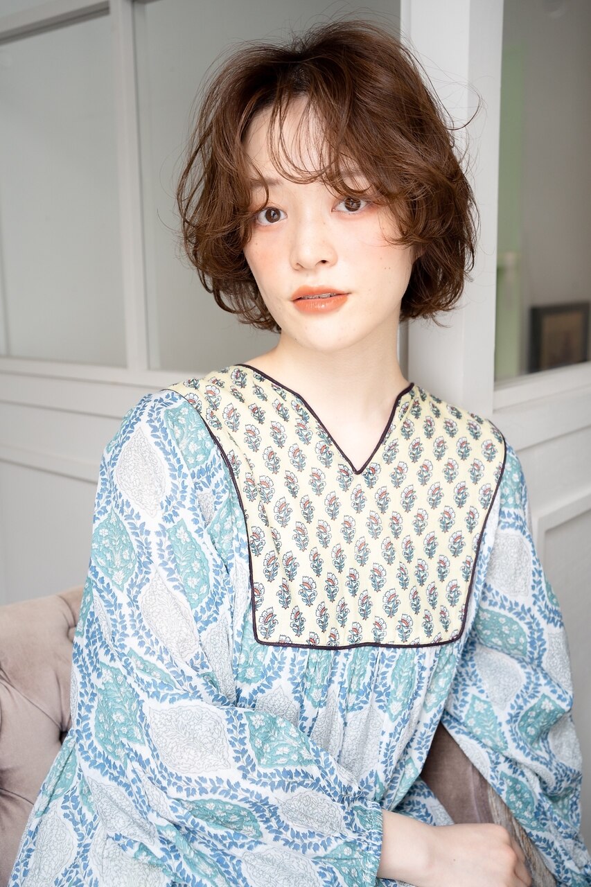 Sカールのくしゃっと軽やかボブパーマ・・・HINATA