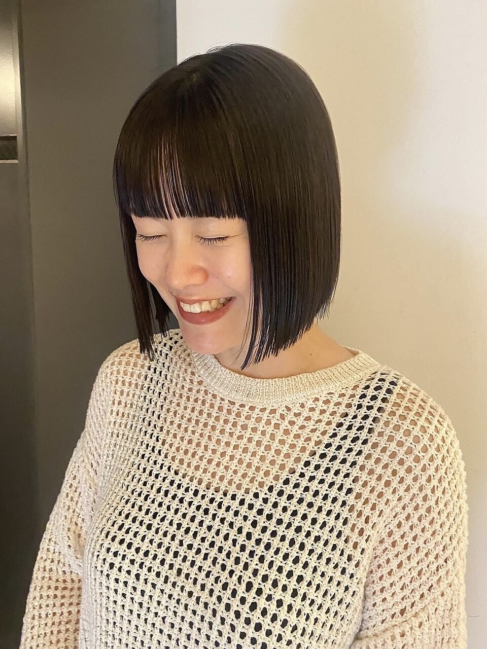 【ito/梅田】切りっぱなしボブ×地毛風カラー