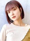 Say.ree 切りっぱなしボブ　ラベンダー　ピンク
