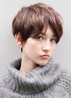 美髪渋谷シアカラーカール切りっぱなしボブ　坂本56